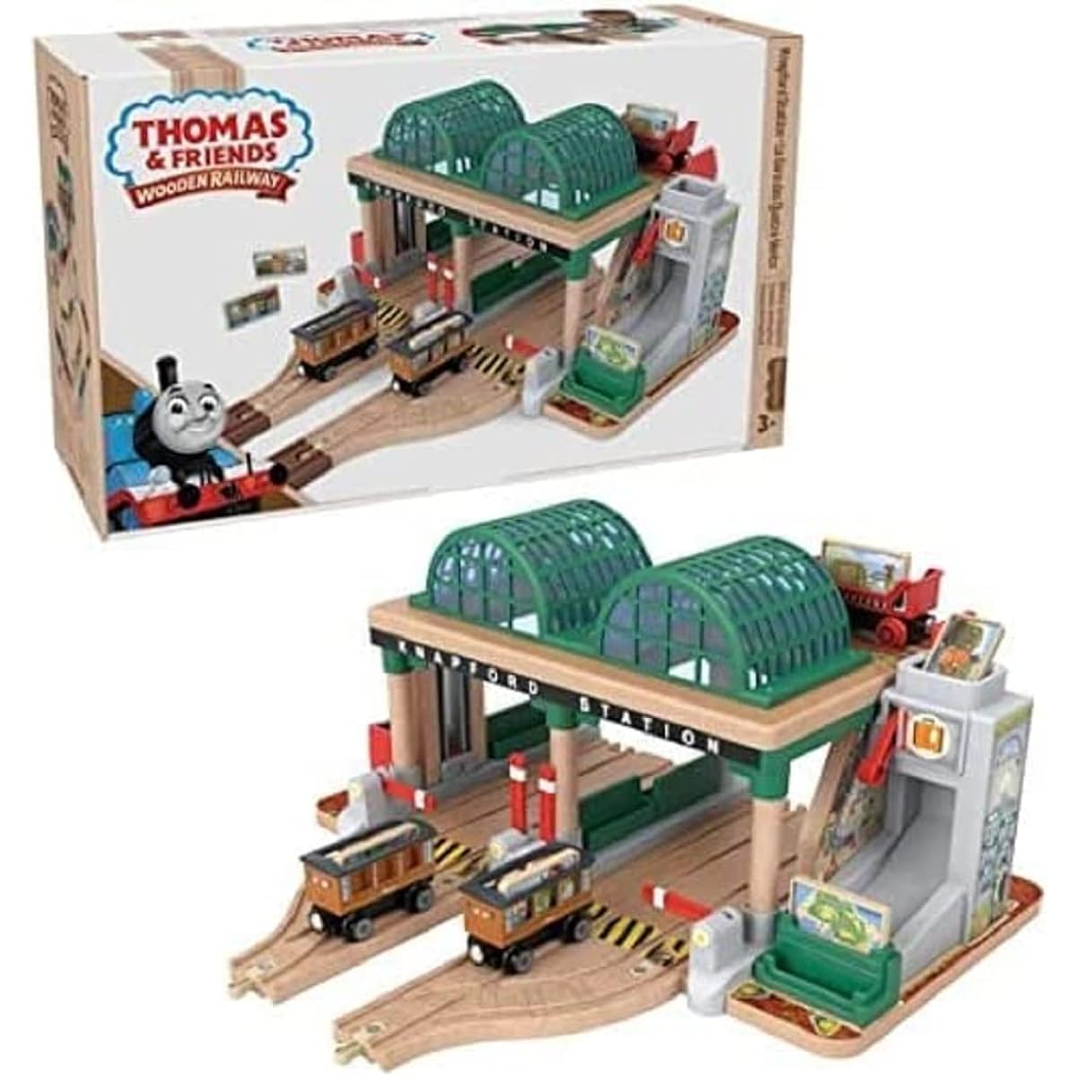 Thomas the Tank Engine Wooden Rail Series (Thomas) Annie and Clarabelle's Knapford Station [3 years old and up] HBJ82