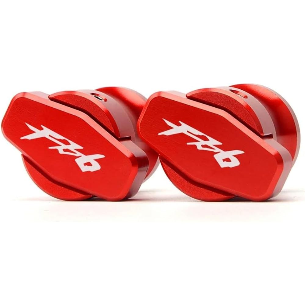 Bike Stand Swing Arm Slider 6mm Motorcycle CNC Aluminum Stand Screw Swing Arm Spool Slider For FZ6 FAZER FZ6R Fz6 2004-2015 2011 2012 2013 2014 (Color: Red)