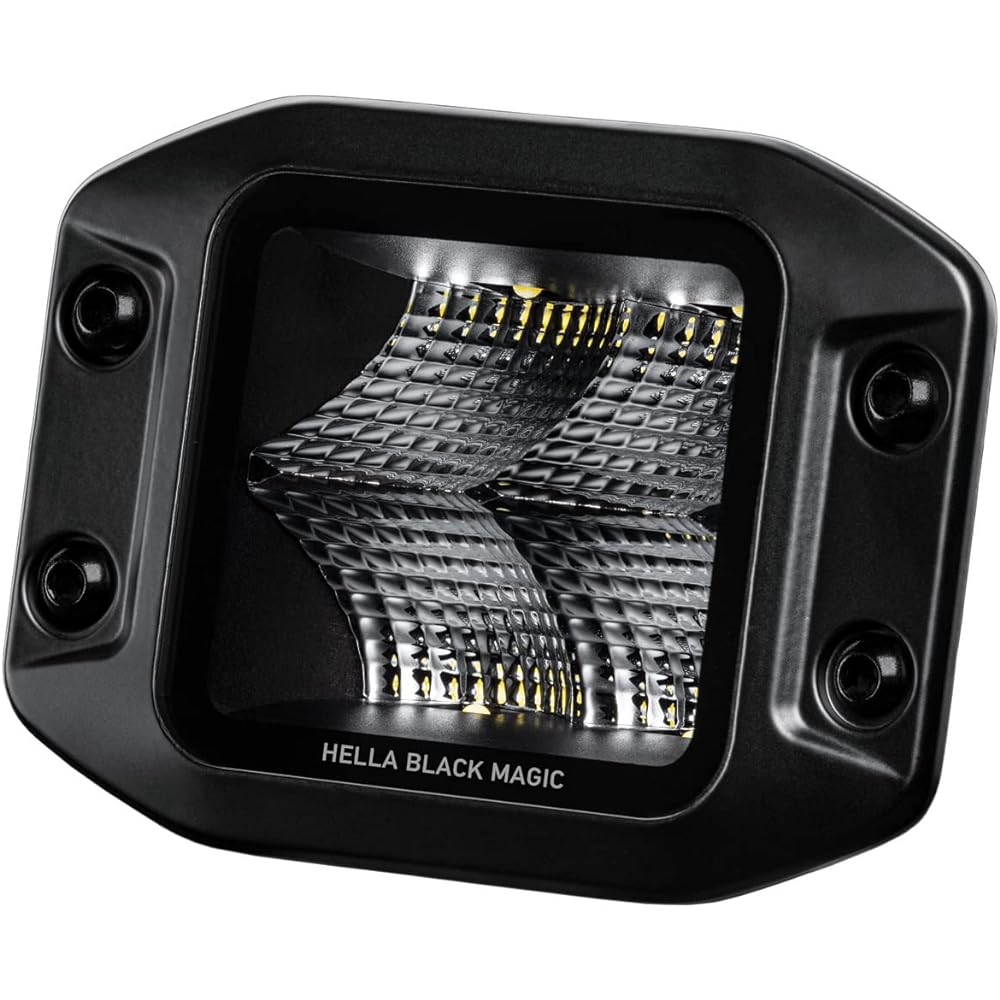 Hella 358176831 Black Magic LED Series 3.2 inch Cube Set Flash Mount -LED Frad Light -Off Road Drying Light