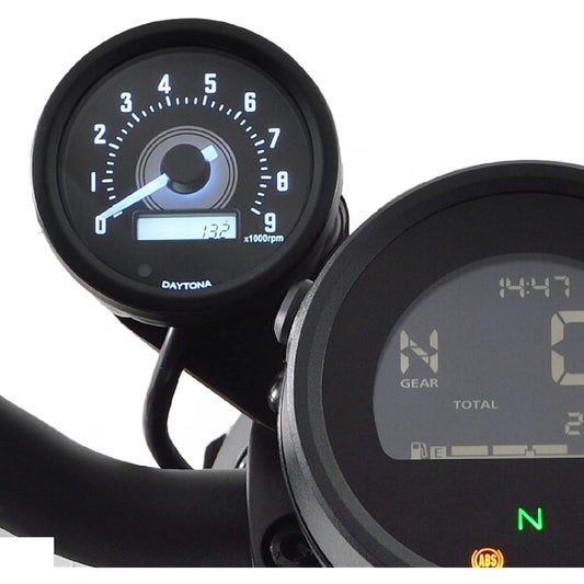 Daytona VELONA Motorcycle Electric Tachometer Rebel 250/500 (20-23) White LED φ60 9000rpm Display 39914