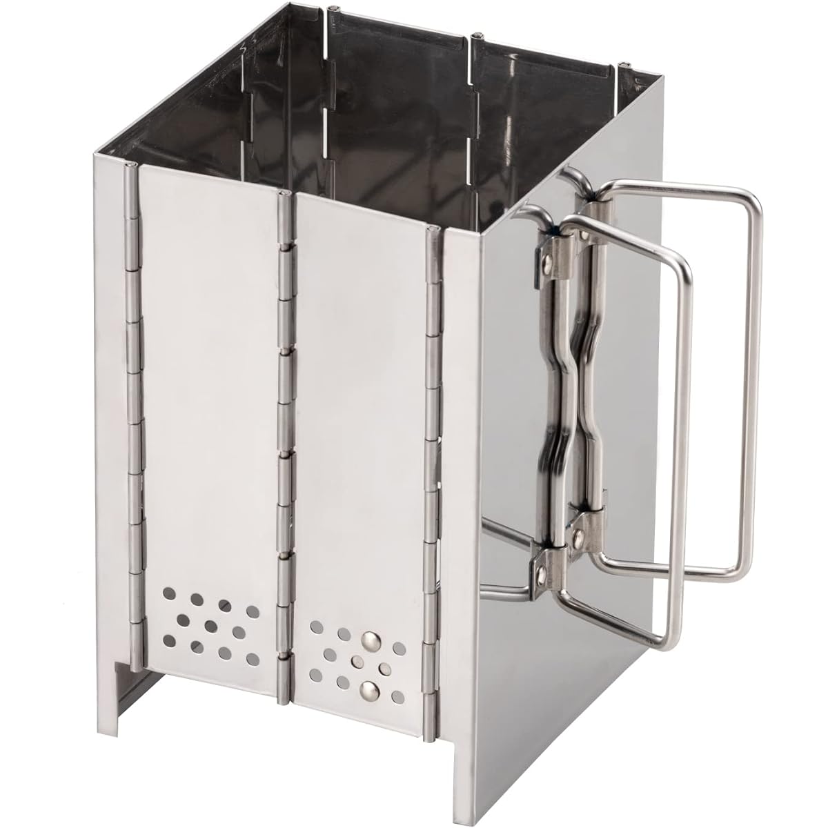 BUNDOK Folding Charcoal Starter BD-496 Folding Storage Case Included Silver
