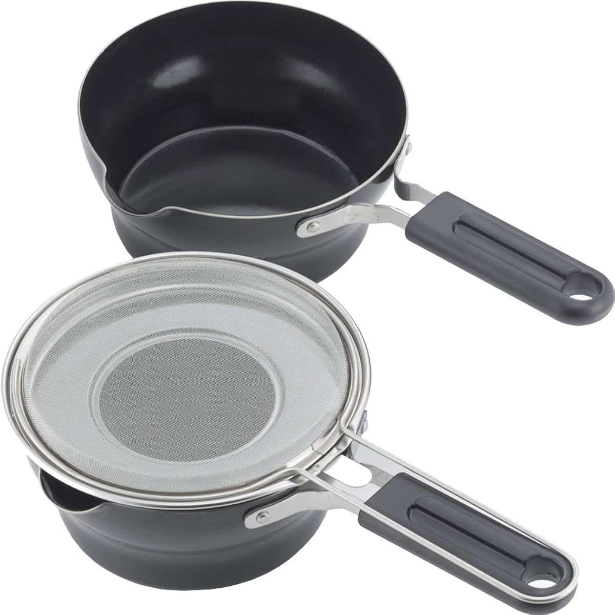 Shimomura Kikaku Made in Japan Tempura Pot 16cm Deep Fried Pot Oil Pot Iron IH Compatible One Hand 41935