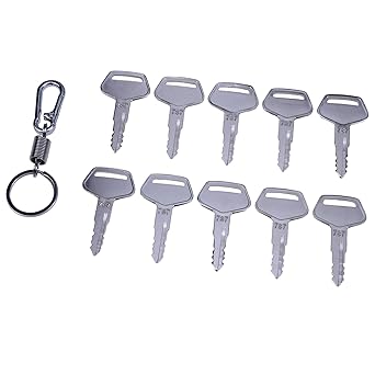 ZTUOAUMA Ignition Key #787 with key chain 10 pieces TR261434 Komatsu Shoberdo Dother Lord Kalmar Dressta SAKAI Model 2019 compatible