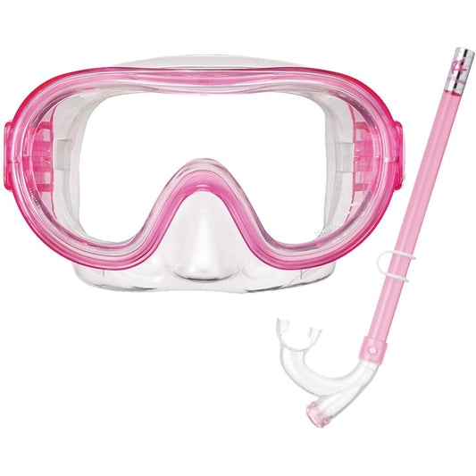 REEF TOURER Snorkeling Snorkel Mask for Children, 2-Piece Set, Made of Elastomer, Ages 4-9 RC9201