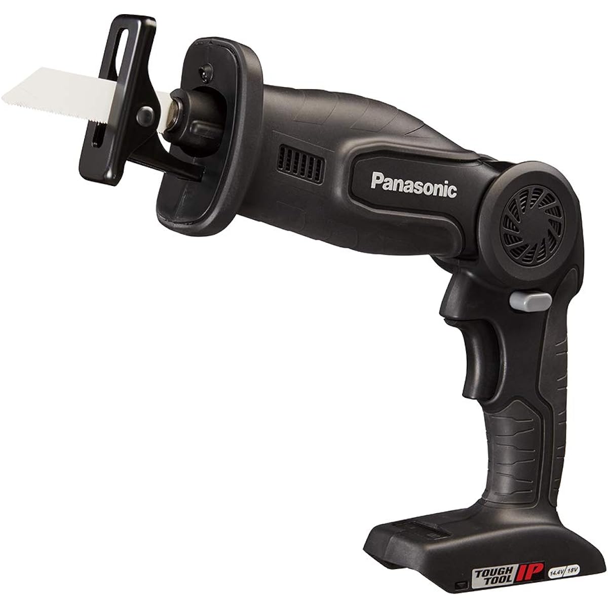 Panasonic Rechargeable Reciprocating Saw Body Only (Battery Pack/Charger/Case Sold Separately) Dual (14.4V/18V Compatible) 4-Stage Flexible Movable Small and Light Electric Saw EZ47A1X-B Black
