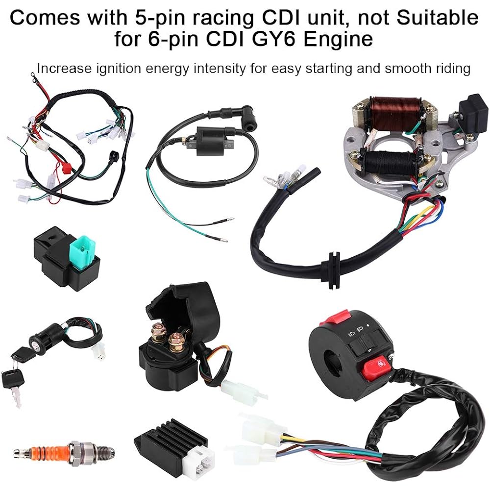 50 70 90 110cc CDI Harness Assembly Wiring Kit ATV Electric Start Quad.