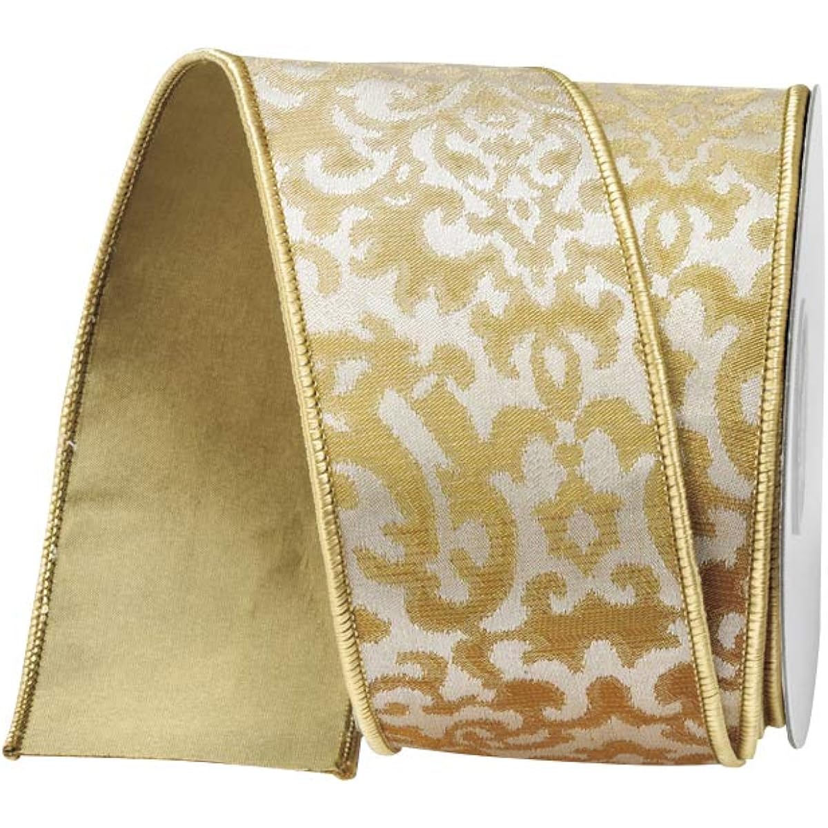 ASCA Damask Fuse Ribbon 6.3cm width Gold 900cm A-16874-040