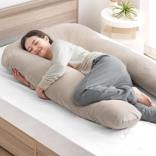 Tansu no Gen Body Pillow, Washable Cover, U-shaped Pillow, Back, Side, Stomach, Leg Pillow, Pregnant Women, Women, Men, Antibacterial, Odor Resistant, Flannel 23300078(90568)