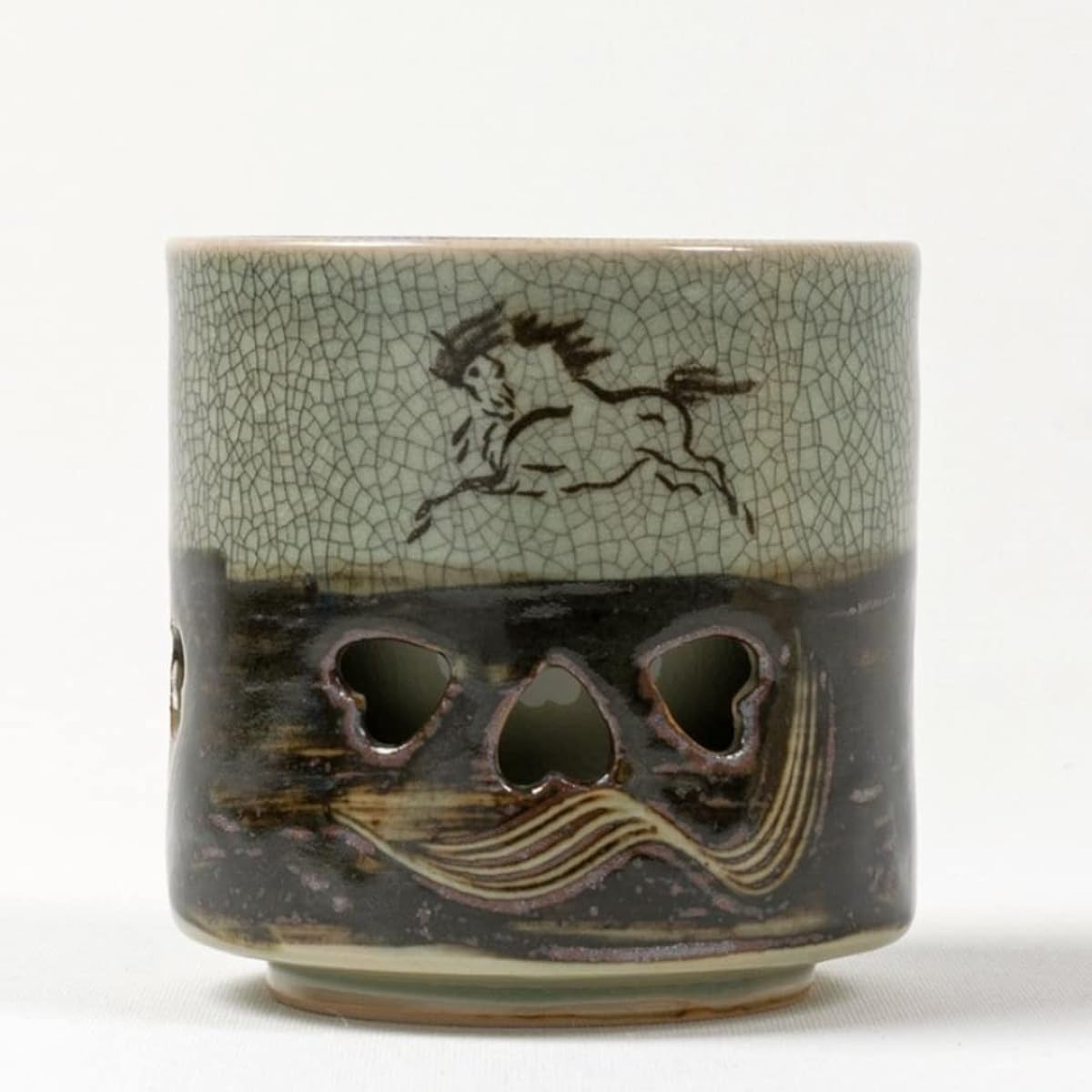 Ohori Soma ware Matsunaga kiln double teacup (3.0 inch)