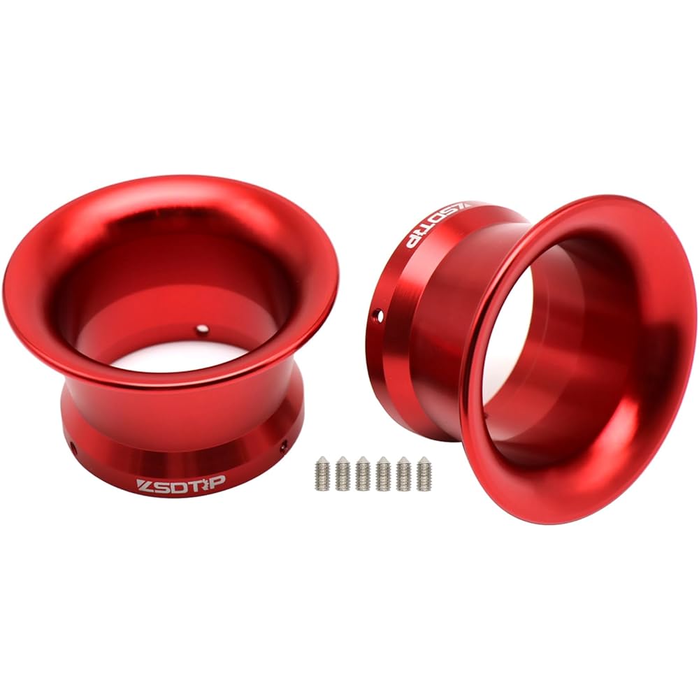 2Pcs Air Filter Wind Cup Universal Motorcycle High Performance Replacement 50mm Air Filter PWK PE Carburetor Pit Bike Honda Yamaha Suzuki Kawasaki KTM ATV SSR TTR Dirt Bike Mini Bike (Red 50mm)