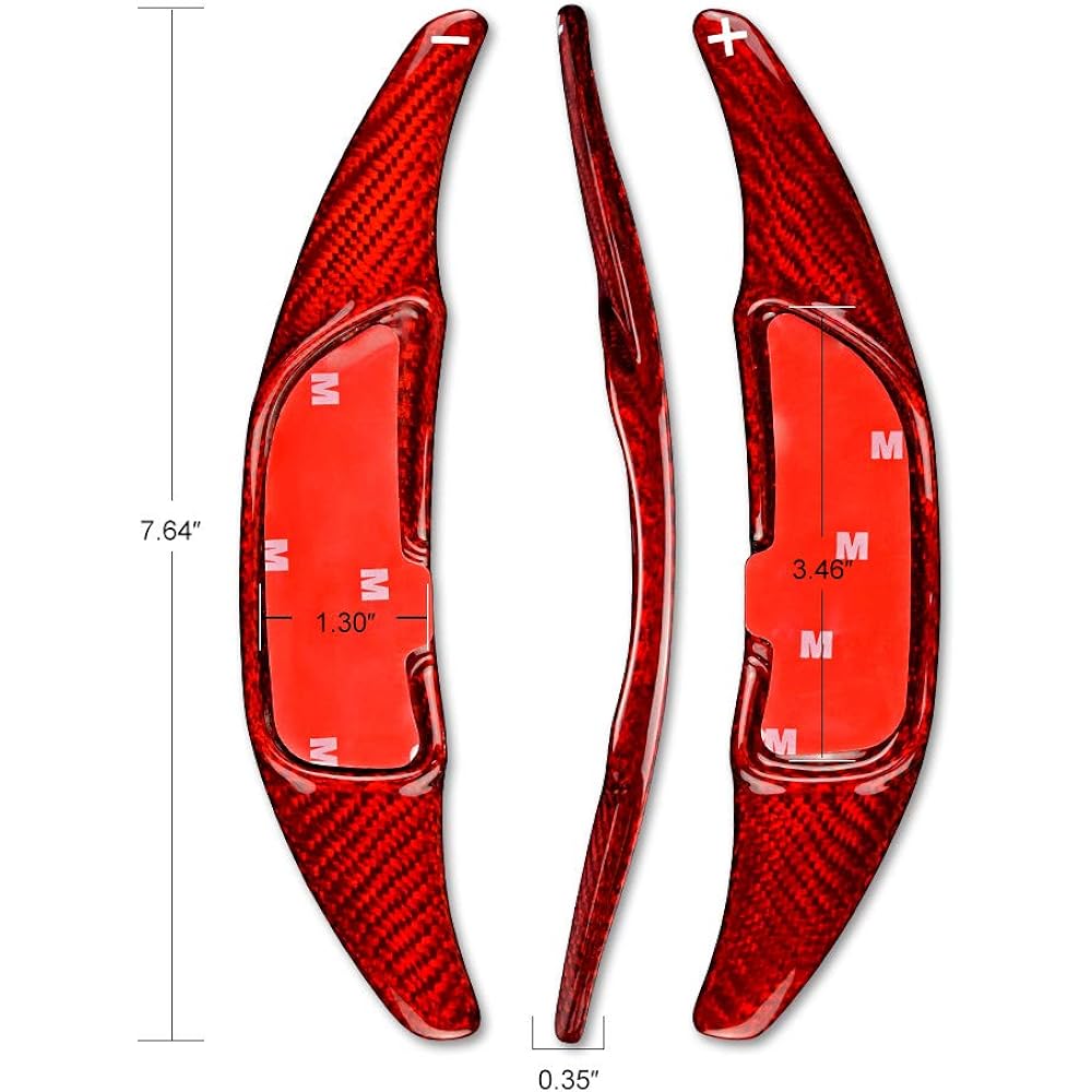 AirSpeed Carbon Fiber Steering Wheel Paddle Shifter Extension Cover Shift Paddle Interior Trim Accessory Accessory Mercedes Benz AMG C63 W213 W213 W213 W213 W213 W213 A45 G63 S63 GLA45 GLS63 (Red)