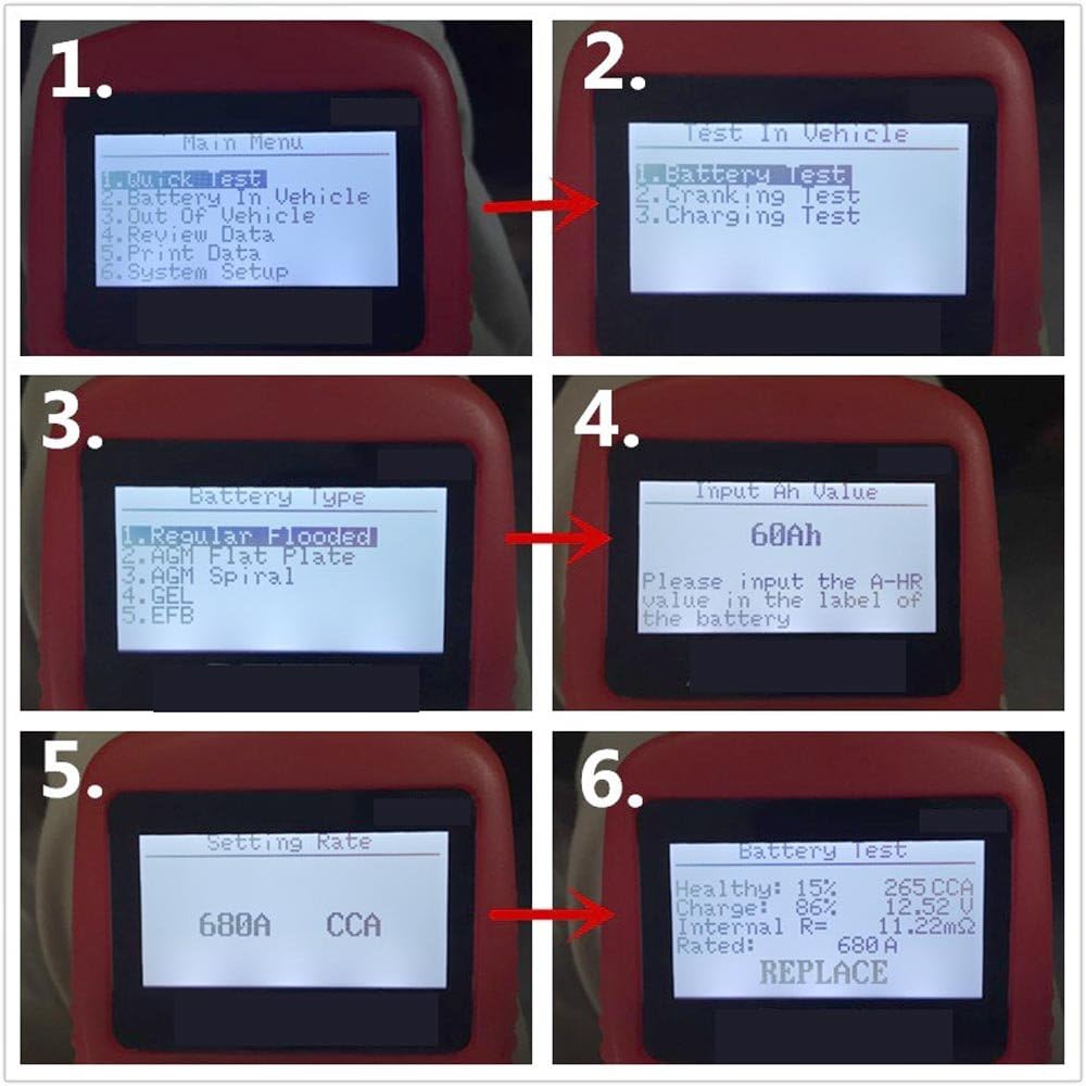 zmart Battery Tester 12V 2000CCA Capacity Hydrometer Internal Resistance Cranking Current Japanese [Parallel Import]