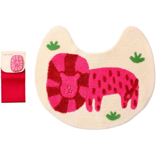 isso ecco animal toilet mat/paper holder cover set lion