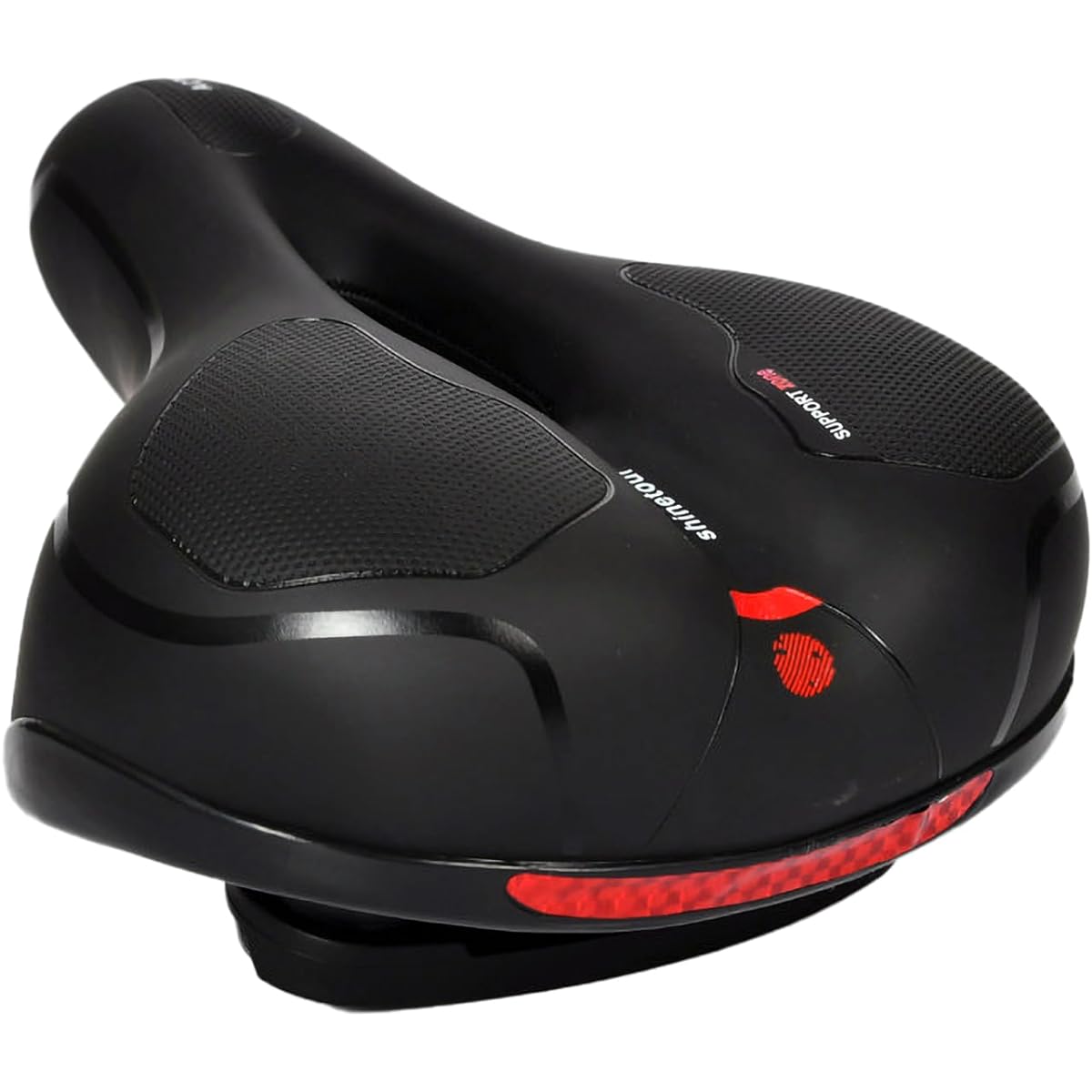 (SoraBrace) Bicycle Extra Thick Saddle Seat Cushion Waterproof Butt Painless 5cm Thick Saddle Cover Reflector Comfortable for Commuting to School or Cycling Road Bike