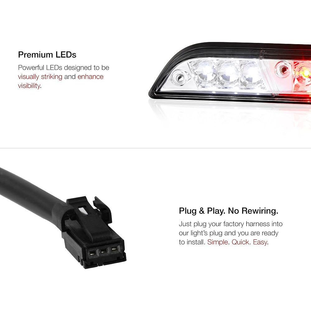 VIPMOTOZ Full LED Brake Cargolite Assemblies 2015-2018 Ford F-150 & 2017-2018 F-350 F-350 F-450 Super Duty Pickup for Truck High Mount THIRD Brake Lamp AZN-BKL-JH-FF15015-LE D-C