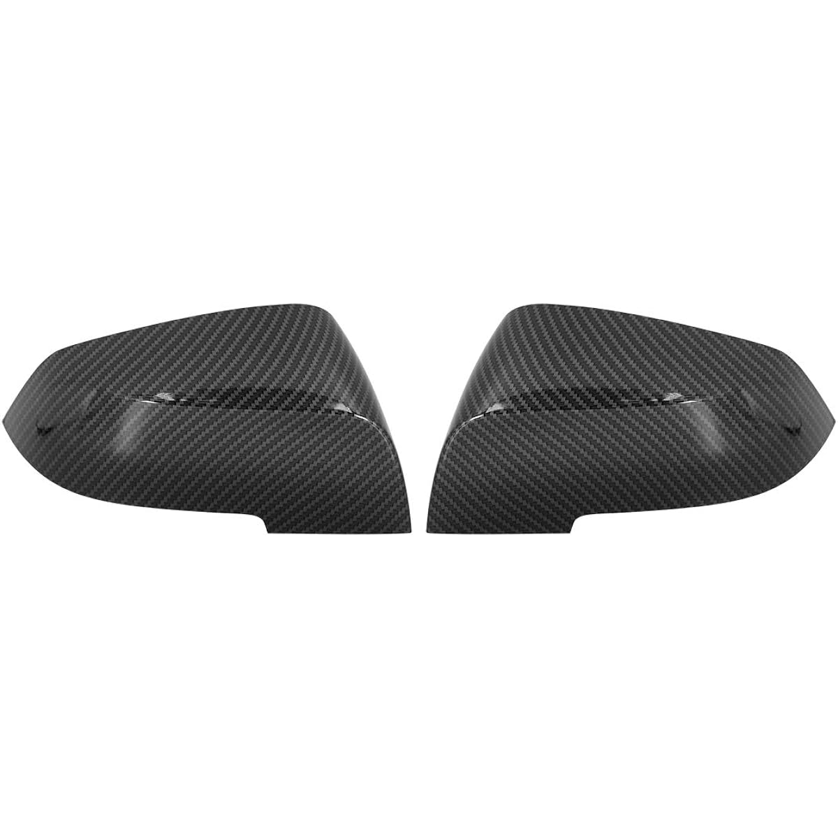 X AUTOHAUX Car Exterior Rear View Mirror Cover Housing Door Wing Mirror Cover Caps Carbon Fiber Pattern Fit BMW F30 F32 2013-2018 Pair