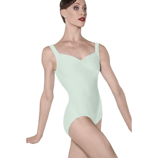 Wear Moi Ballet Tank Top Leotard Women's [GALATE] Pinch Front Under-Chest Switching Microfiber [Genuine Product]