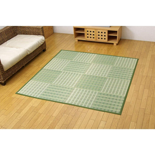 Ikehiko Corporation Igusa Hanagoza Carpet 3 tatami dk Peace Green Edoma 3 tatami Approx. 174 x 261 cm #4317553