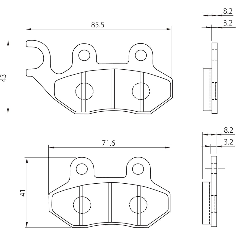 Daytona 99854 Brake Pads for Motorcycles, Red Pad (Semi-Metal Pad), Swish (19), etc. for Front Use, Loop No: 96