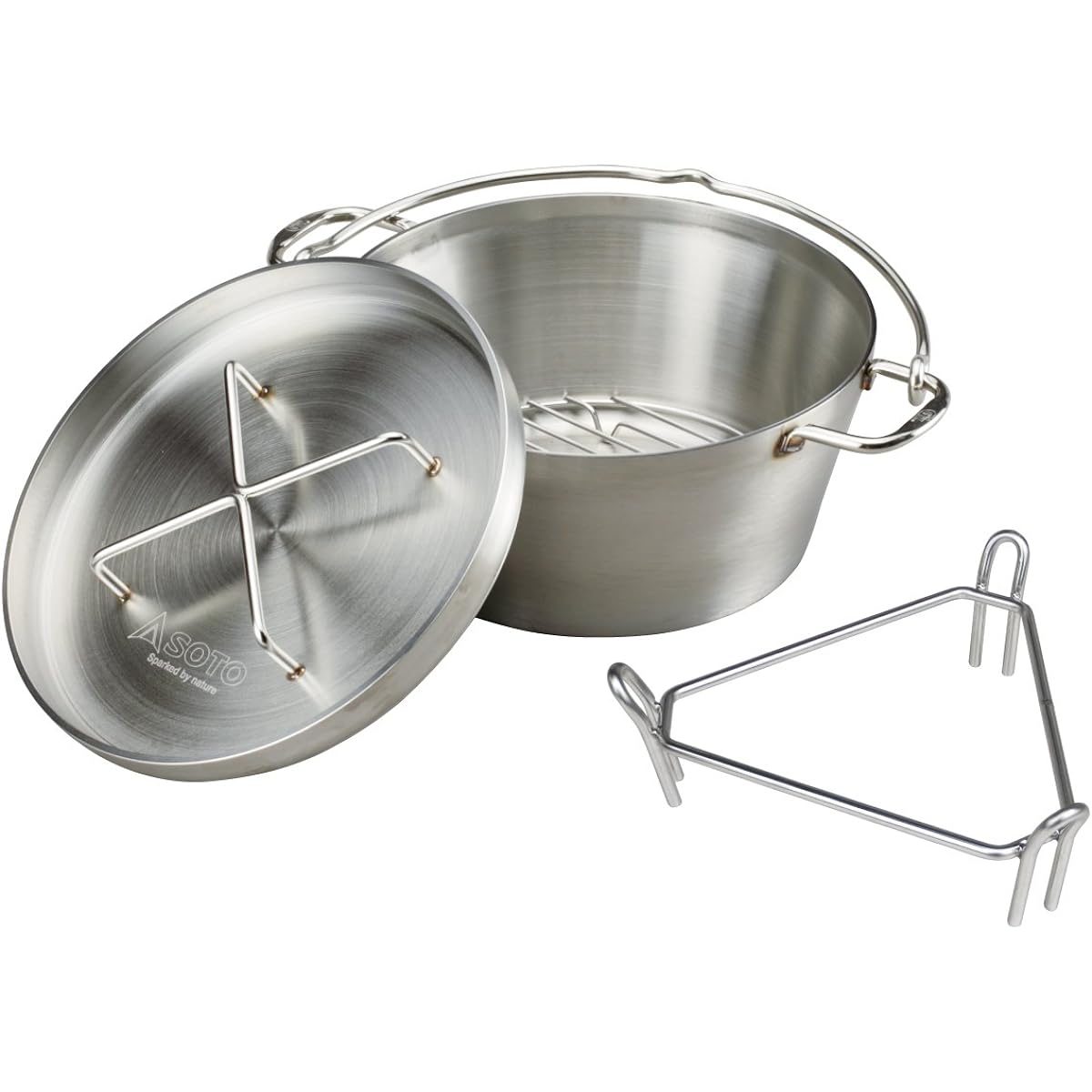 SOTO ST-910SS Stainless Steel Dutch Oven (10 inch) Stand Set