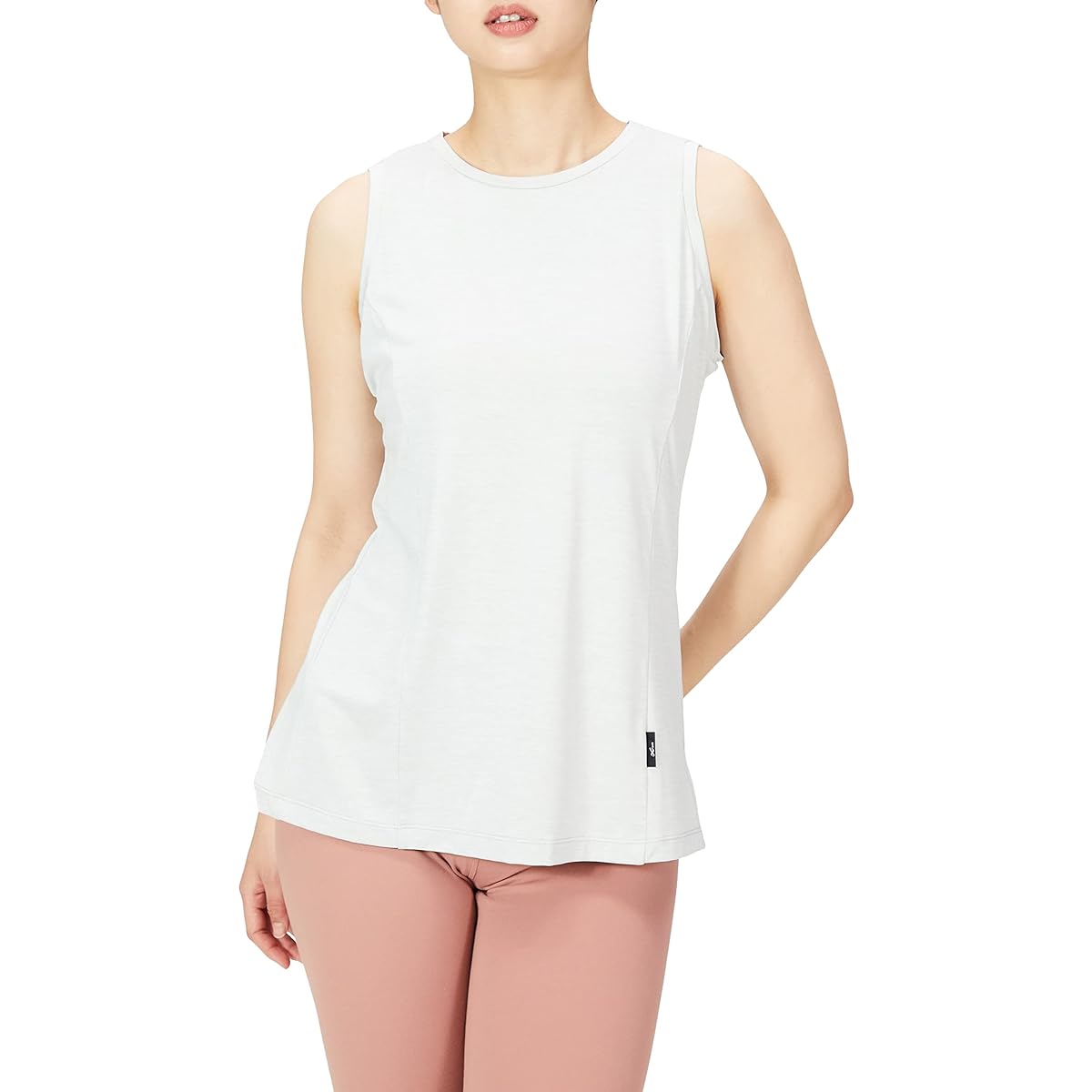 [CEDA Blue X/Wacoal] Outerwear Top T-shirt (Sleeveless) Sweat Absorbent Quick Drying Antibacterial Odor Resistant UV Protection DFY500 Women's
