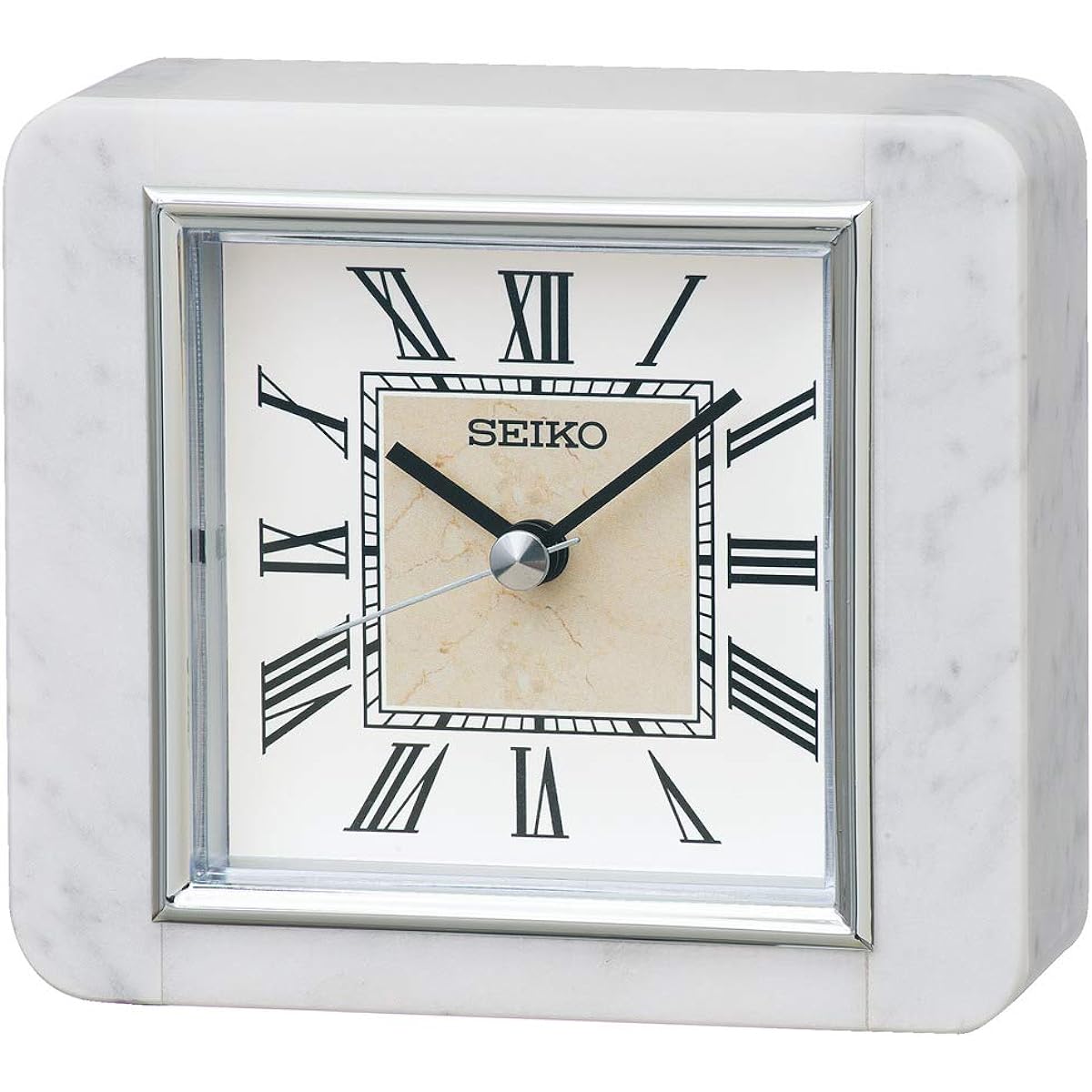 Seiko Clock Table Clock White Marble 113×128×44mm BZ362W