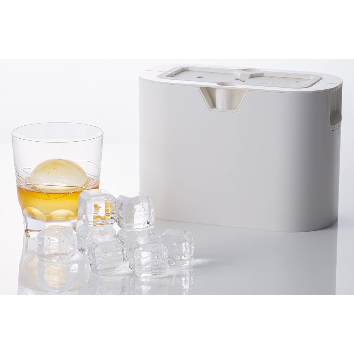 PLANETAL DESIGN Clear Ice Ice Maker Ice Drops Ball Ice 60mm 1 Piece Cube Ice 29mm 8 Pieces