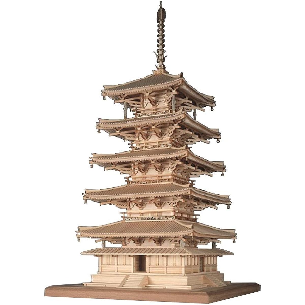 Woody Joe 1/75 Horyuji Five-storied Pagoda Wooden Model Assembly Kit