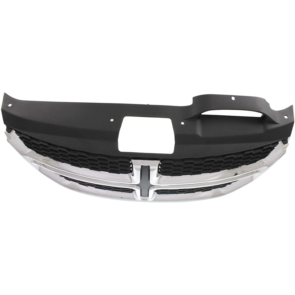 EVAN-FISCHER Grill 2011-2020 DODGE JOURNEY Textured Black Shell and Insert compatible with chrome molding