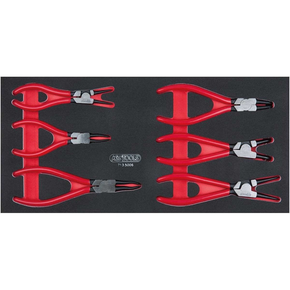 KS TOOLS SCS Circlip pliers set 6 pcs 1/3 system insert 713.5006