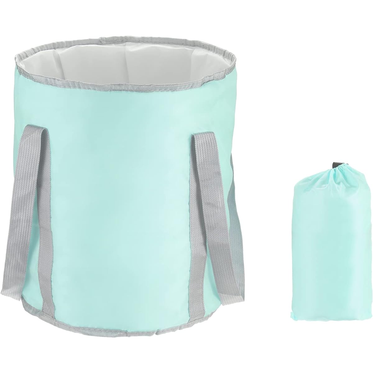 PATIKIL Folding Bucket Travel Portable Water Container Folding Foot Bath Basin for Outdoor Travel Camping Fishing Sky Blue