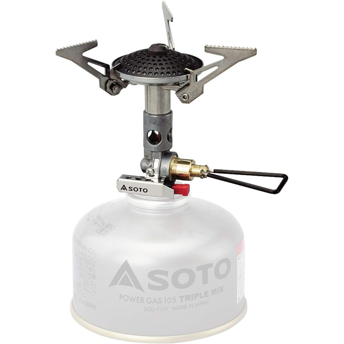 [SOTO] Made in Japan Single Burner Compact Stove Equipped with Micro Regulator (High Firepower and Wind Resistant) OD Can with Storage Pouch Solo Trekking Climbing Micro Regulator Stove SOD-300S