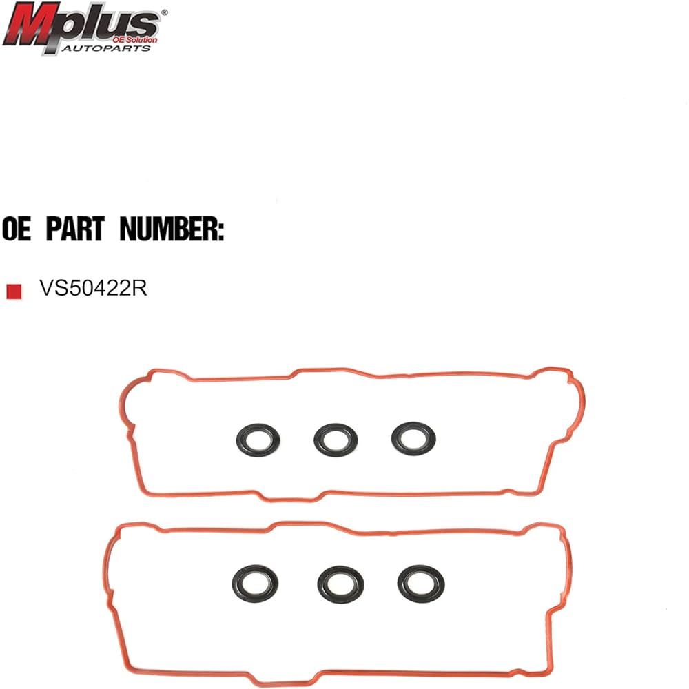 MPLUS VS50422R engine valve cover gasket set replacement 1992-1993 LEXUS ES300 / 1992-2004 Toyota 4 Runner Tacoma Tandra T100 Camry 3.0L 3.4L V6 GAS DOHC for V6 GAS DOHC