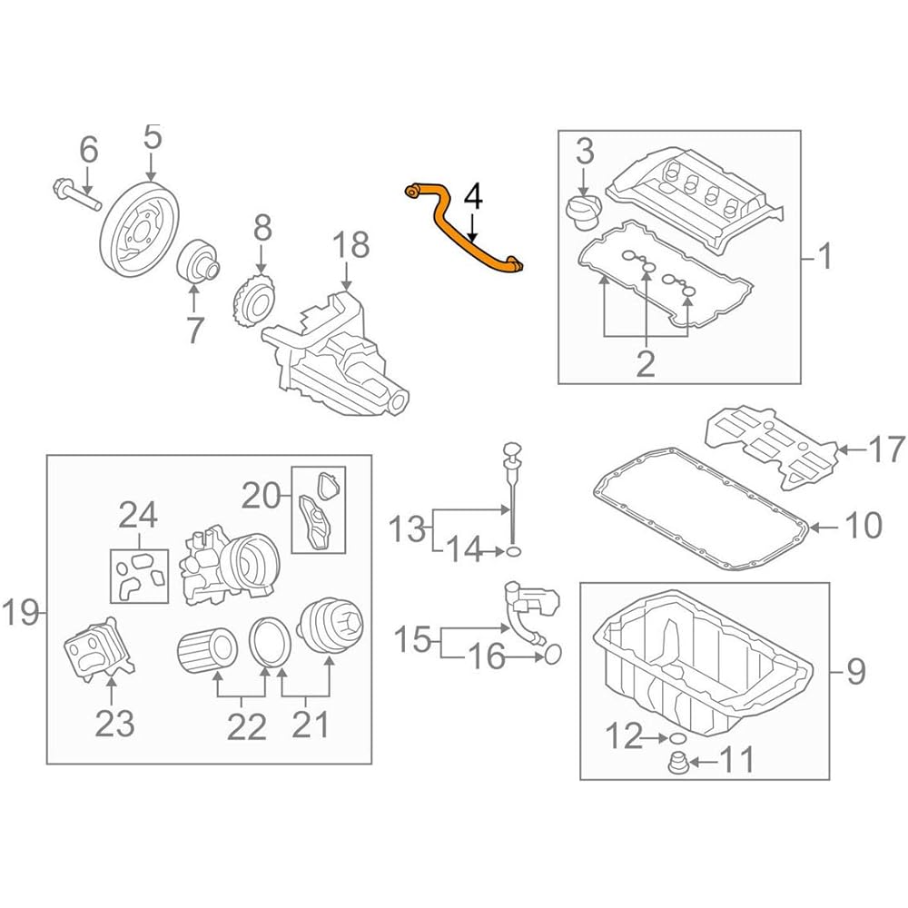 BOMUNIK 2007-2010 MINI Horse R55 R56 R57 Crankcase Vent Horse Valve cover replacement No.11157605186