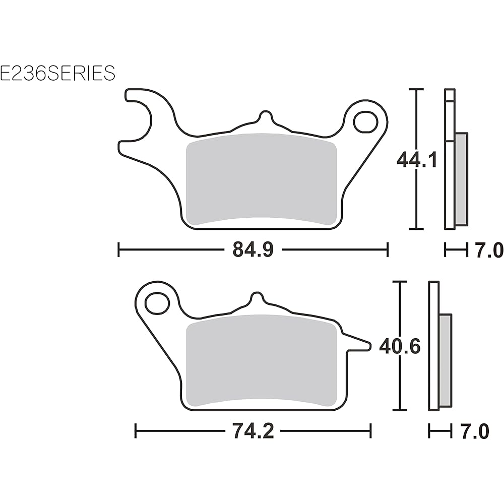 KITACO SBS Brake Pad E236 Ceramic Super Cub 110 (JA59) Dunk (AF74/AF78) Dio (JF58/JK03) Lead 125 (JF45-1300001~/JK12) 777-0236000