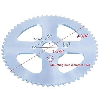 Go -cart sprocket 60 teeth #40/41/420 Sprocket for chain and mini -bike