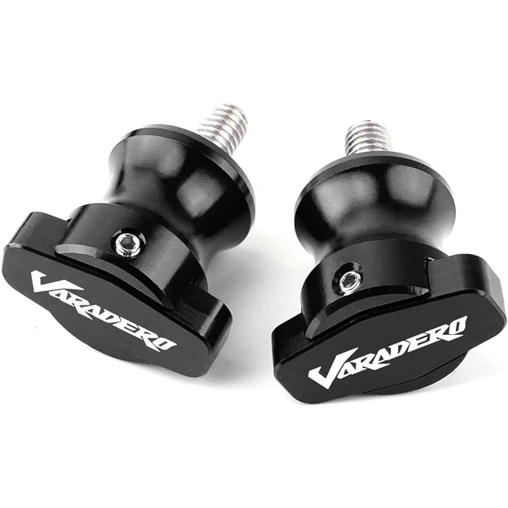 Bike Stand Swing Arm Slider 8mm Motorcycle CNC Aluminum Stand Screw Swing Arm Spool Slider For XL1000 V VARADERO 1999-2013 2012 (Color: Black)
