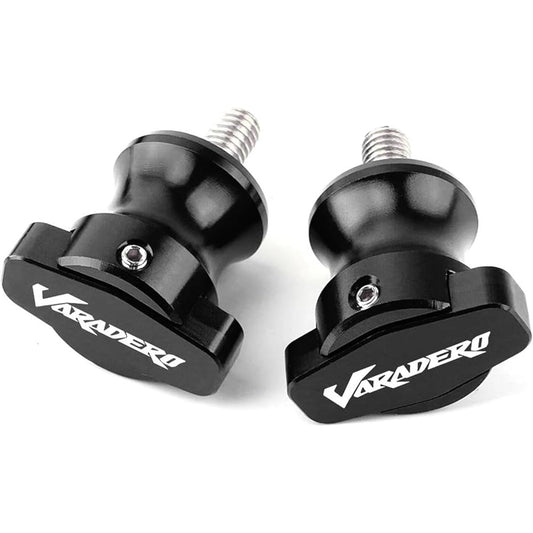 Bike Stand Swing Arm Slider 8mm Motorcycle CNC Aluminum Stand Screw Swing Arm Spool Slider For XL1000 V VARADERO 1999-2013 2012 (Color: Black)