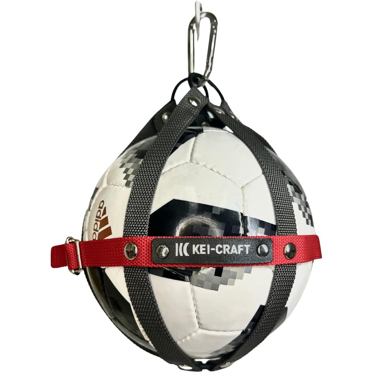 KEI-CRAFT Ball Holder XO-R Model (No name engraving, no shoulder strap) (Gray Red)