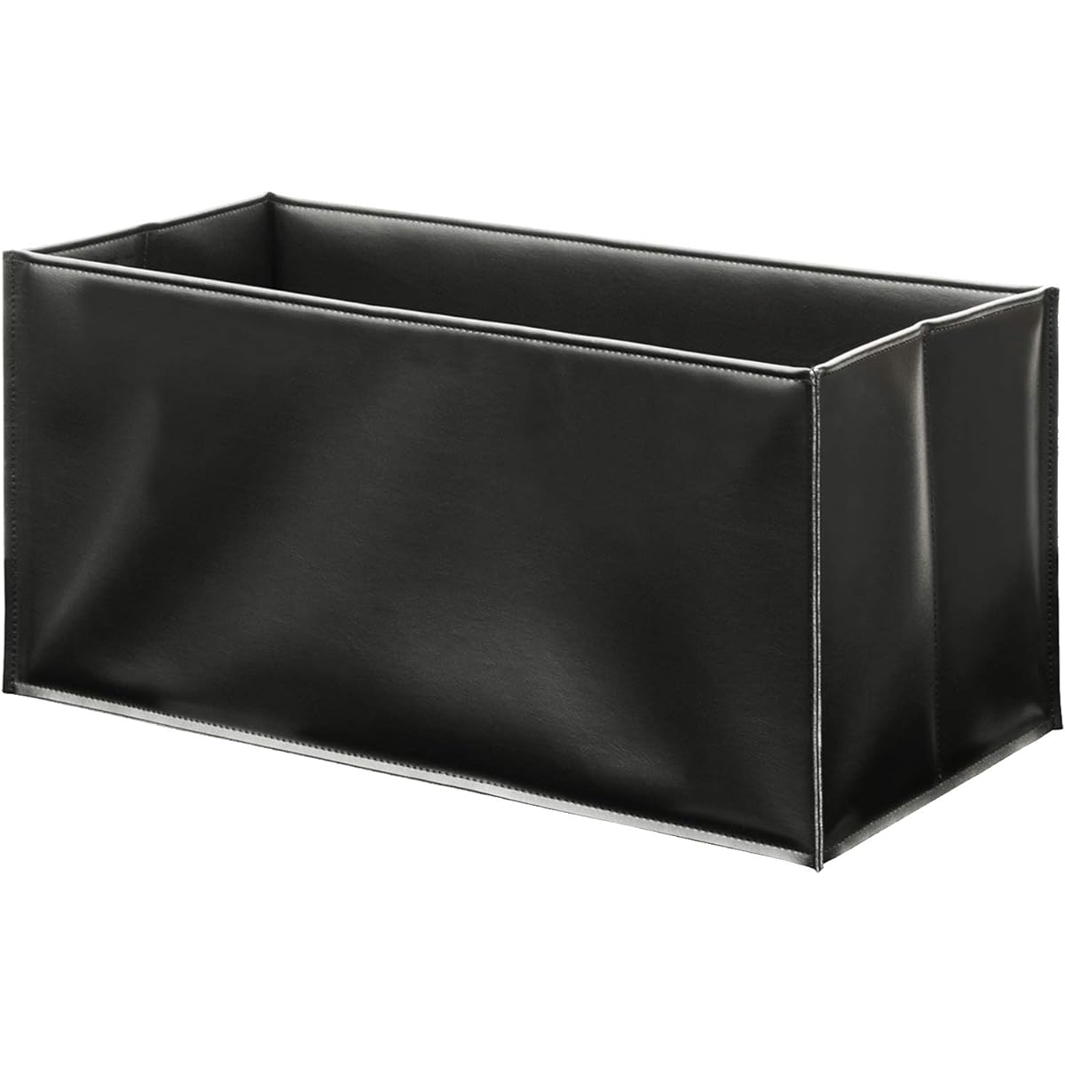 Saki Storage Box, Black, When Used/Approx. Width 44 x Depth 24 x Height 22 cm Storage Box, Synthetic Leather R-308