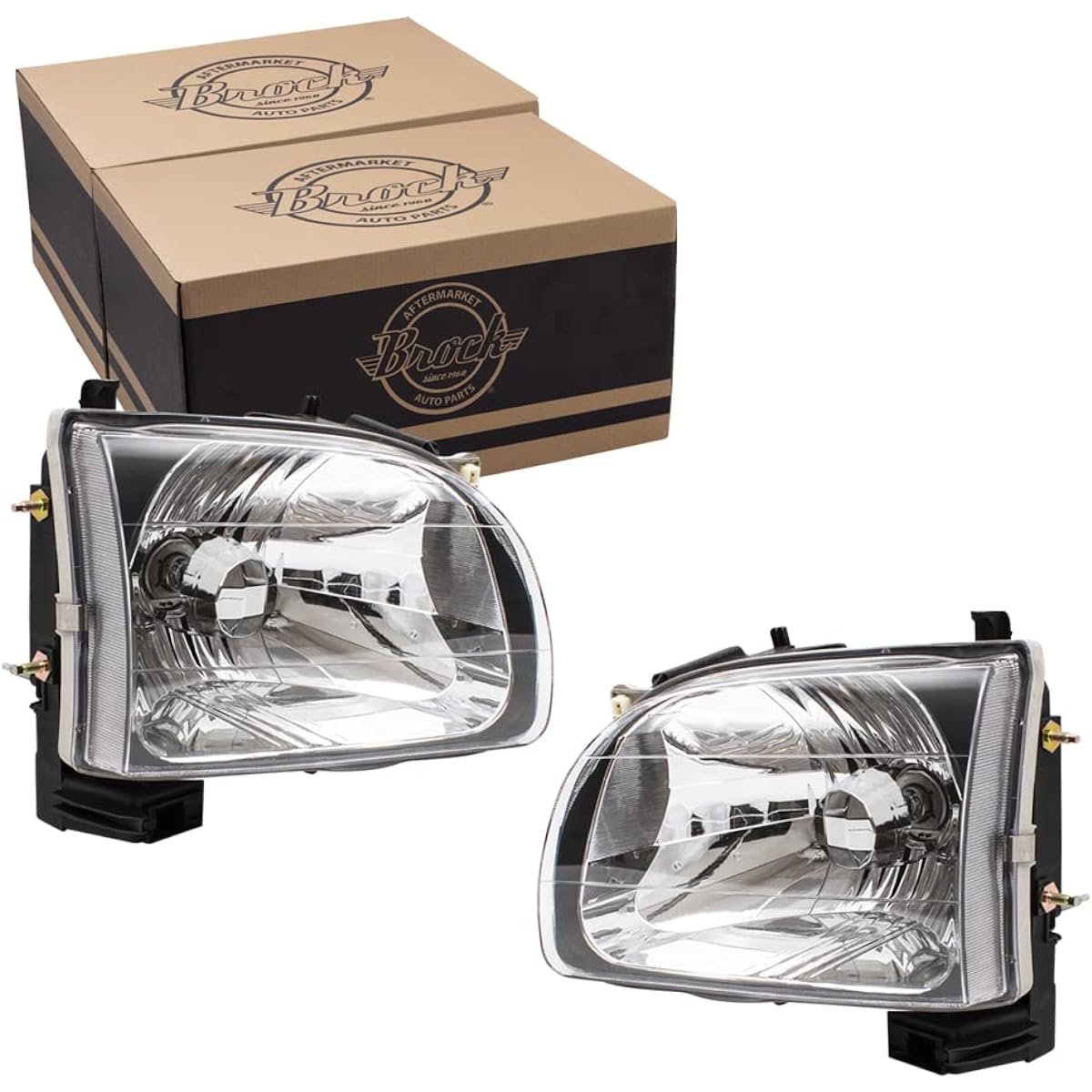 Halogen Headlight Head Lamp Pair Set replacement 01-04 Toyota Tacom pickup truck 81150-04110 8110-04110