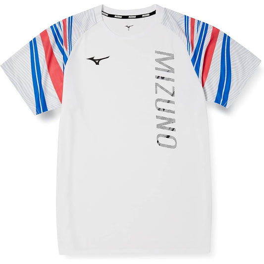 [Mizuno] Tennis Wear Practice Shirt Short Sleeve Sweat Absorbent Quick Drying Stretch 62JA2510