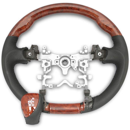 TRISTAR'S [Prius ZVW 30 Series] Gun Grip Steering Shift Knob Brown Wood Grain