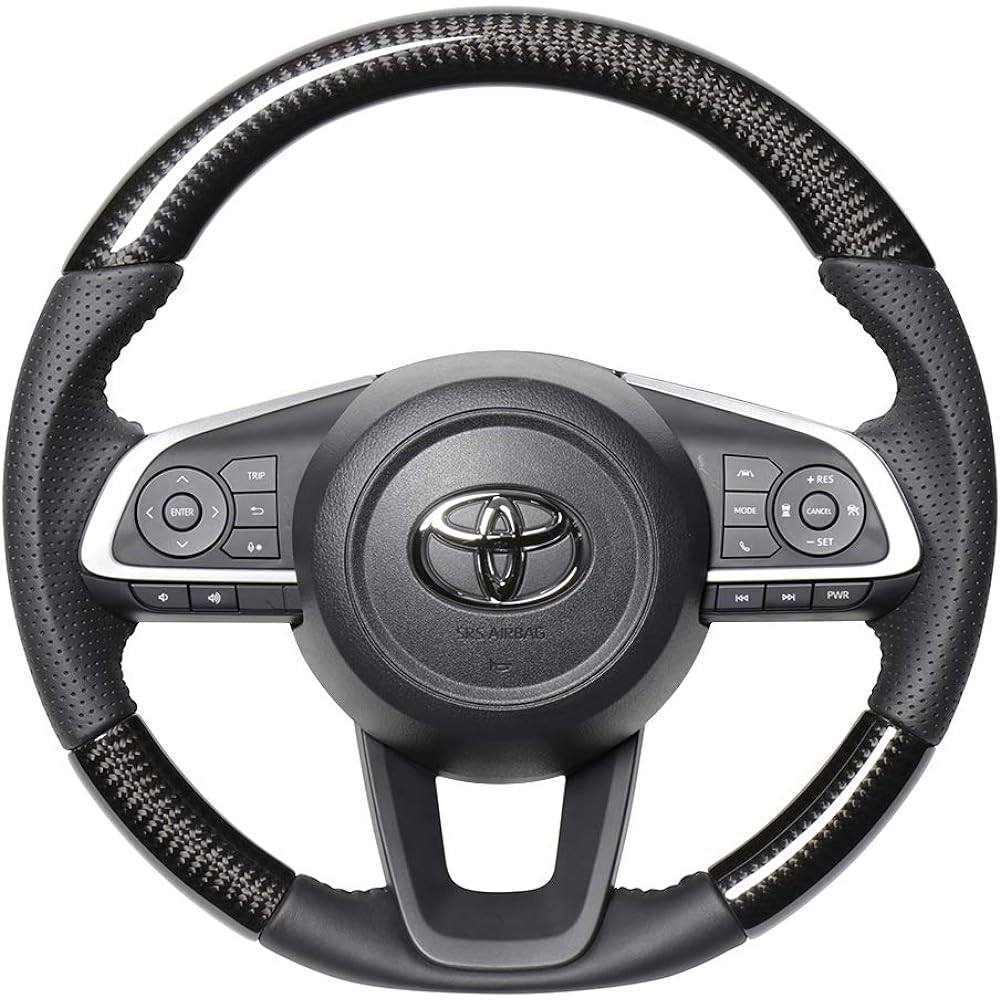 REAL Steering [Rise (200 series) / Roomy (late 900 series) / Justy (late 900 series)] Black carbon TYD-BKC-BK