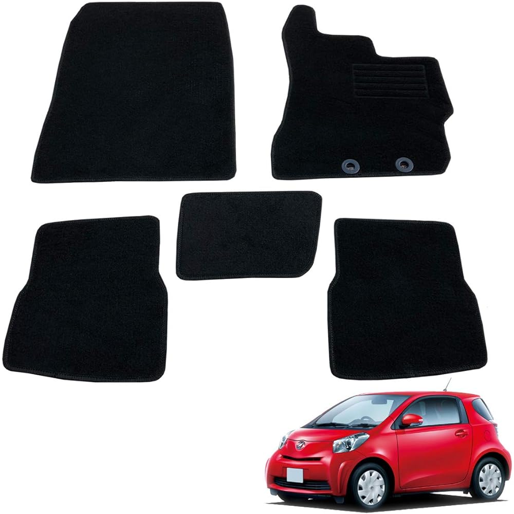 Fenice Car Mat Floor Mat Domestic Production (Toyota IQ IQ KGJ10 NGJ10) <Late Model> Black Non-Slip Shape Resistant to Slip Car Mat (Car Parts Specialty Store)