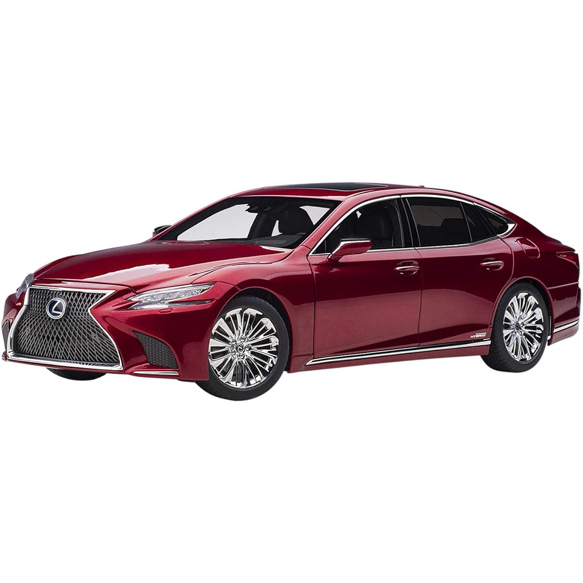 AUTOart 1/18 Lexus LS500h Metallic Dark Red Interior Color: Black Finished Product 78869