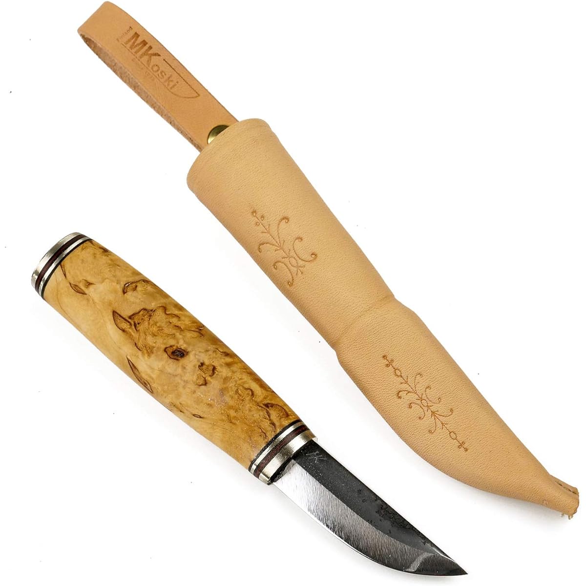 Nordic Scandinavian Outdoor Knife Kauhavanpuukopaya Valirapuvisa 80#502 Natural 03-01-paja-0012