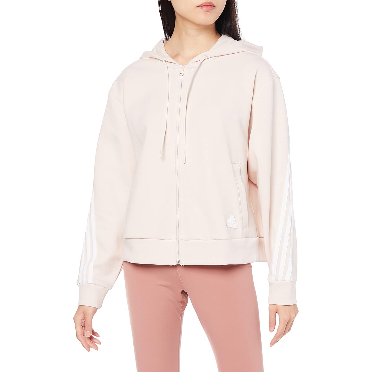 [Adidas] Sweatshirt Hoodie Future Icon 3 Stripes Full Zip Hoodie EAW41 Women's