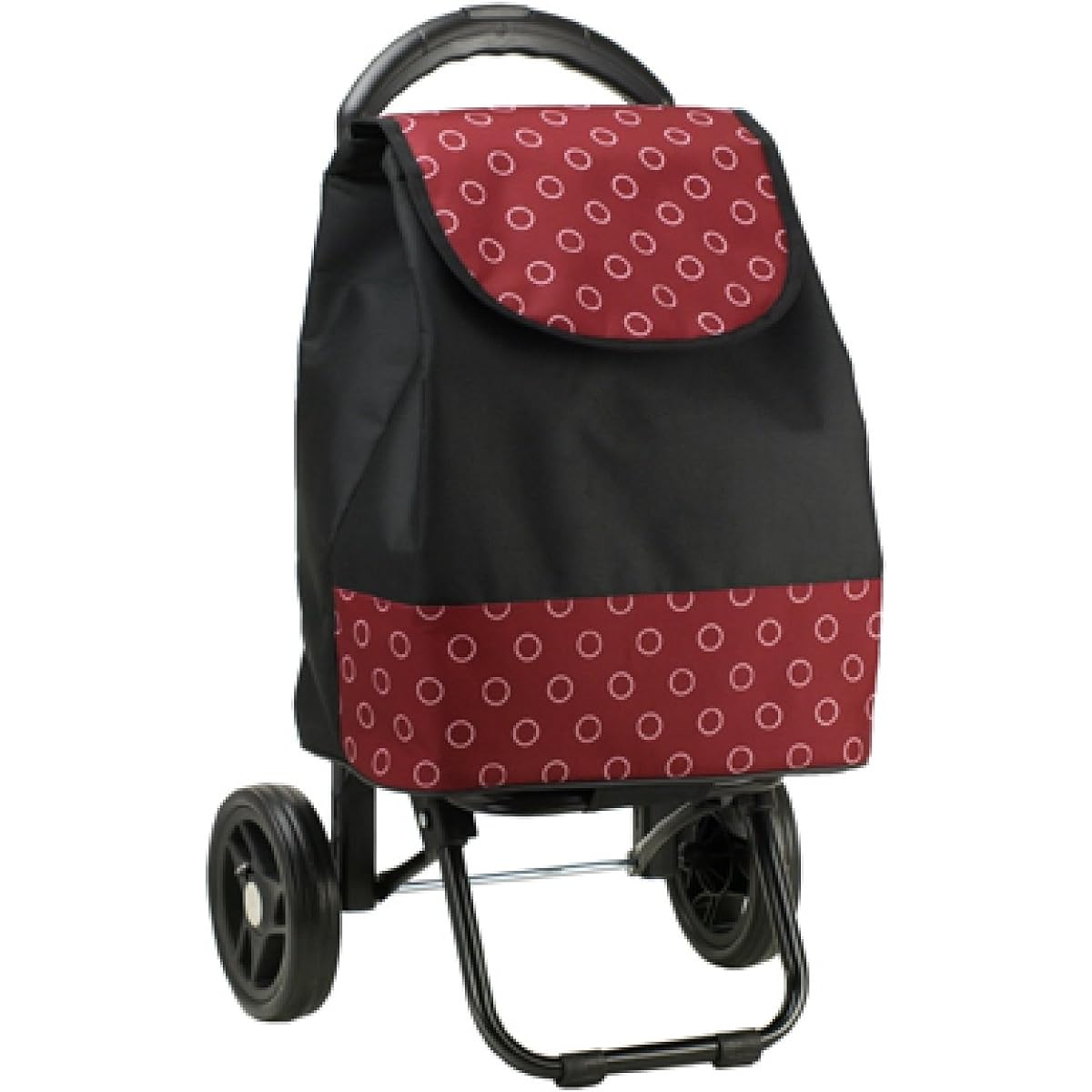 Shopping cart Nylon and others 4-tier adjustable trolley bar Cold/thermal insulation VALENTINO VISCANI (black/red)