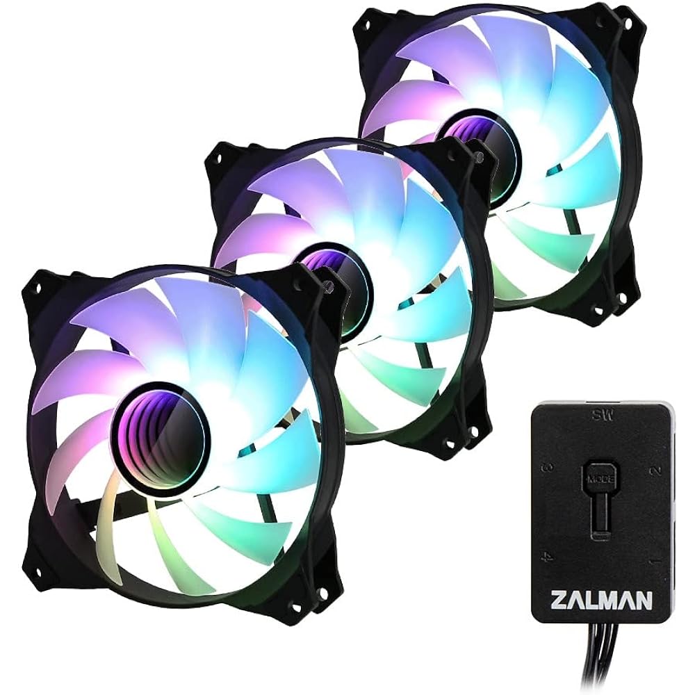 Zalman 120mm ARGB Fan 3 Pack with Controller ZM-IF120A3 FN1708